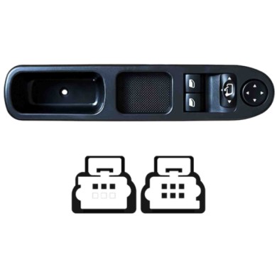 SPG112.JPG Pulsantiera Alzacristalli Porta Anteriore Sx Peugeot 307 Dal 04/2001 Al 07/2008