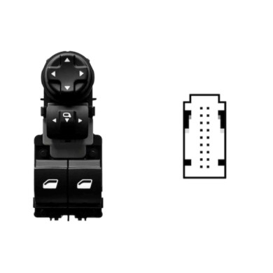 SPG115.JPG Blocco Comandi Alzacristalli Porta Anteriore Sx Citroen Berlingo Dal 05/2018