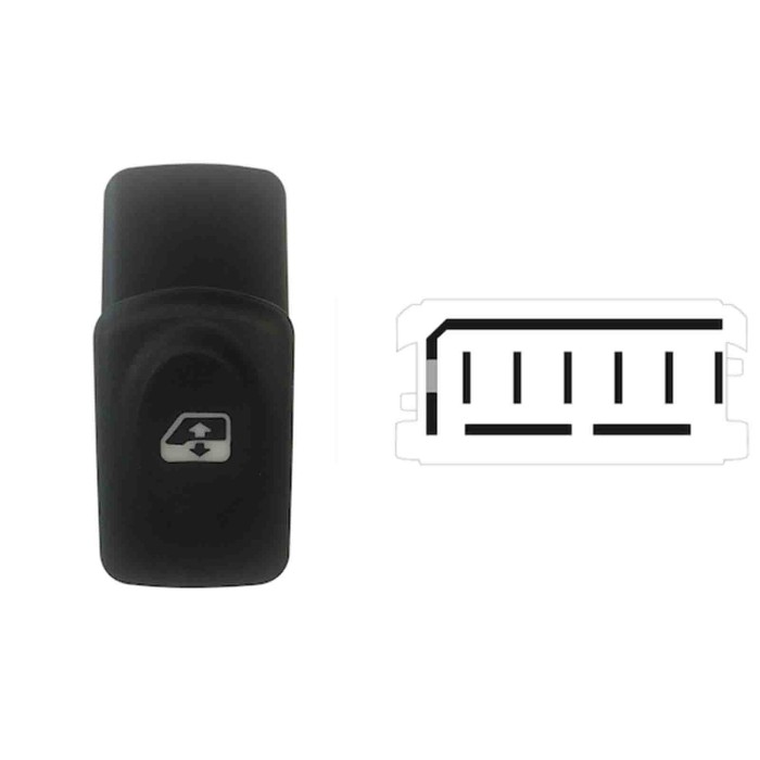 SRN100.JPG Interruttore Alzacristalli 6 Pin Colore Nero Renault Clio Ii Dal 03/1998 Al 06/2001