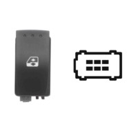 Interruttore Alzacristalli Porta Anteriore Sx dx 6 Pin Connettore Marrone Renault Master Dal 12/2003 Al 01/2006