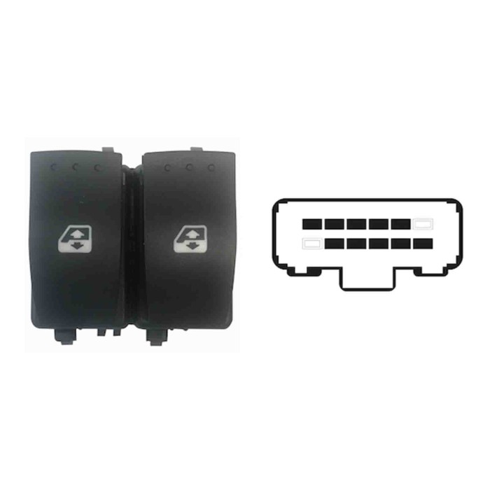 SRN103.JPG Blocco Comandi Alzacristalli Anteriori Renault Clio Ii Serie 2 Dal 07/2001 Al 09/2005