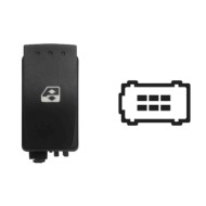 Interruttore Alzacristalli Porta Anteriore Dx 6 Pin Connettore Marrone Nissan Primastar Dal 09/2002 Al 10/2006
