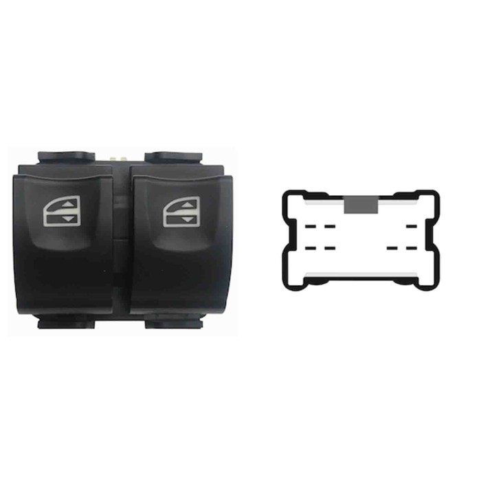 SRN109.JPG Blocco Comandi Alzacristalli Anteriori Porta Anteriore Sx 2 Interruttori 7 Pin Connettore Giallo Renault Captur 04/20