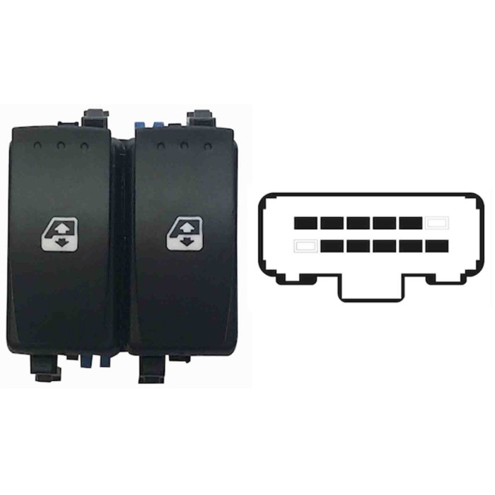 SRN113.JPG Blocco Comandi Alzacristalli Anteriori Renault Megane Ii Serie 2 Dal 01/2006 Al 10/2008