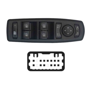 SRN118.JPG Pulsantiera Alzacristalli Porta Anteriore Sx Renault Laguna Iii Dal 08/2007 Al 12/2015