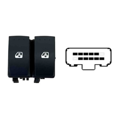 SRN131.JPG Blocco Comandi Alzacristalli Porta Anteriore Sx Renault Kangoo Dal 02/2008 Al 03/2013