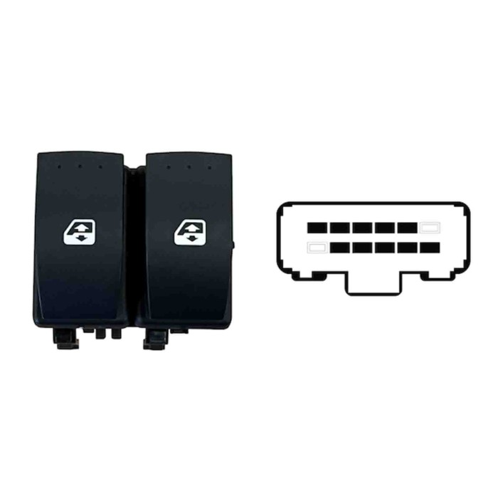 SRN131.JPG Blocco Comandi Alzacristalli Porta Anteriore Sx Renault Kangoo Dal 02/2008 Al 03/2013