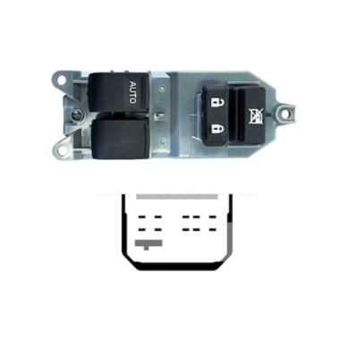 STT103.JPG Blocco Comandi Alzacristalli Porta Anteriore Sx Toyota Yaris Dal 11/2005 Al 02/2012
