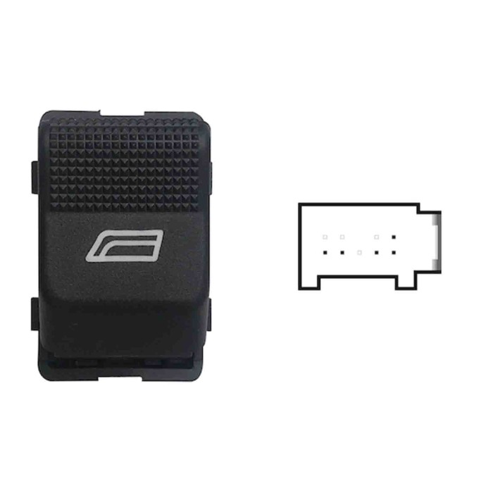 SVW104.JPG Interruttore Alzacristalli Porta Anteriore Sx 5 Pin Seat Arosa Dal 04/1997 Al 05/2004