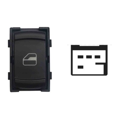 SVW107.JPG Interruttore Alzacristalli Ant. Dx Post Sx dx Volkswagen Golf Iv Dal 10/1997 Al 10/2003