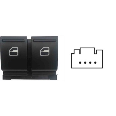 SVW108.JPG Blocco Comandi Alzacristalli Anteriori Sx 4 Pin Seat Ibiza Dal 06/2008 Al 03/2018