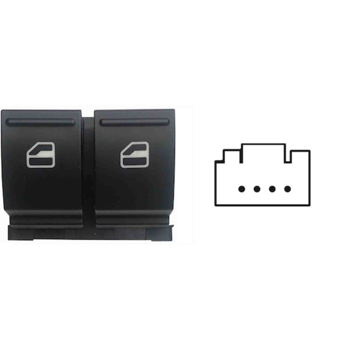 SVW108.JPG Blocco Comandi Alzacristalli Anteriori Sx 4 Pin Seat Ibiza Dal 06/2008 Al 03/2018