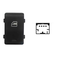 SVW110.JPG Interruttore Alzacristalli Porta Anteriore Dx Colore Nero/bianco 4 Pin Volkswagen Fox Dal 04/2005