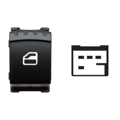 SVW115.JPG Interruttore Alzacristalli Porta Anteriore Dx Porta Posteriore Sx dx Colore Nero/bianco 4 Pin Seat Alhambra 07/2000-0