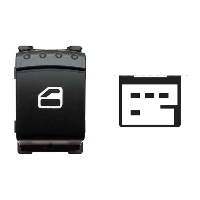 SVW115.JPG Interruttore Alzacristalli Porta Anteriore Dx Porta Posteriore Sx dx Colore Nero/bianco 4 Pin Seat Alhambra 07/2000-0
