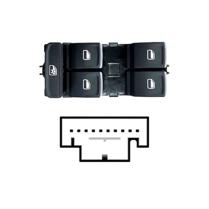 SVW117.JPG Blocco Comandi Alzacristalli Anteriore Sx Volkswagen Golf Variant Sw Dal 06/2013 Al 05/2015
