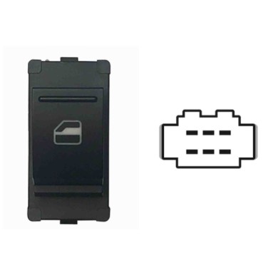 SVW120.JPG Interruttore Alzacristalli Porta Anteriore Dx Colore Nero/bianco 6 Pin Volkswagen Up Dal 11/2011 Al 10/2016 Dal 11/20