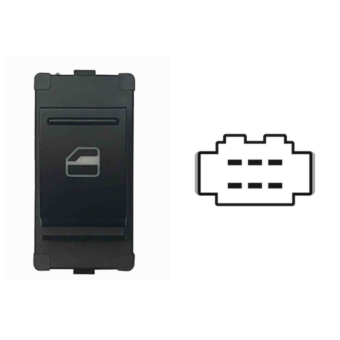 SVW120.JPG Interruttore Alzacristalli Porta Anteriore Dx Colore Nero/bianco 6 Pin Volkswagen Up Dal 11/2011 Al 10/2016 Dal 11/20