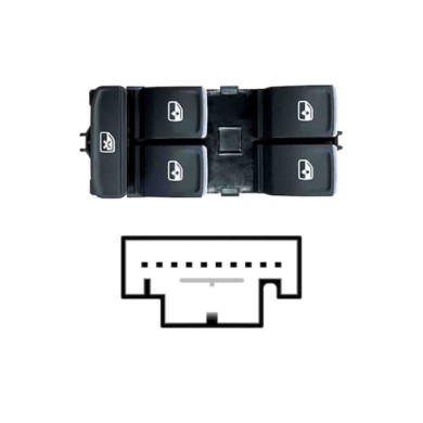 SVW124.JPG Blocco Comandi Alzacristalli Porta Anteriore Sx Seat Ateca Dal 08/2020
