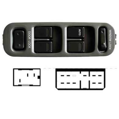SZK100.JPG Pulsantiera Alzacristalli Porta Anteriore Sx Suzuki Grand Vitara Dal 03/1998 Al 04/2005