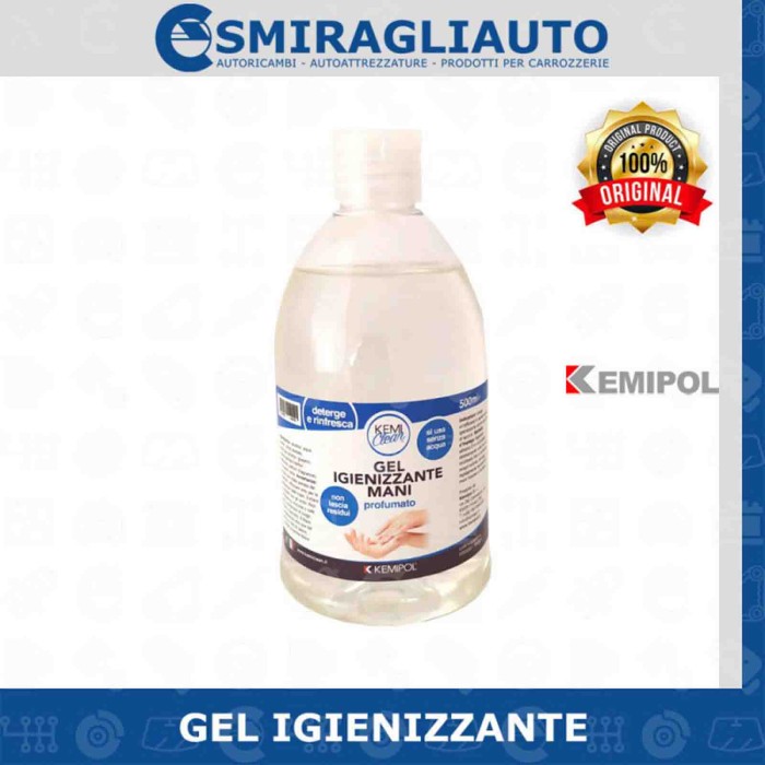 145189-large_default.jpg Gel Igienizzante Alcolico Kemipol Mani Detergente Antibatterico Mani 500ml 3pz