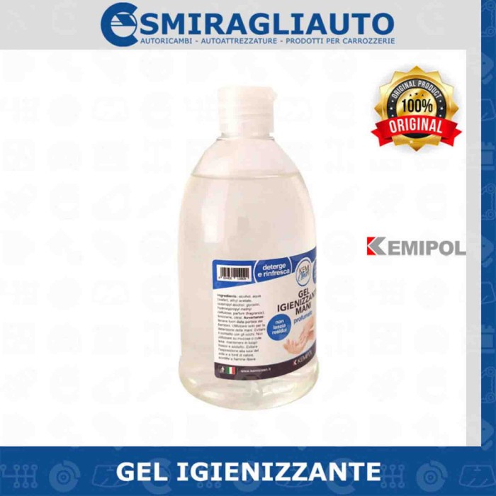 145190-large_default.jpg Gel Igienizzante Alcolico Kemipol Mani Detergente Antibatterico Mani 500ml 3pz