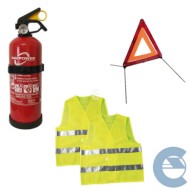Lampa - Navpower Kit Completo Sicurezza 2 Gilet Alta Visibilita - 1 Triangolo Veicolo Fermo - 1 Estintore 1kg Abc. Omologati