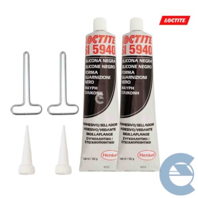 148980-large_default.jpg Loctite Si 5940 Silicone Guarnizioni Nero 2 Pezzi X 100 Ml Sigillante Multiuso