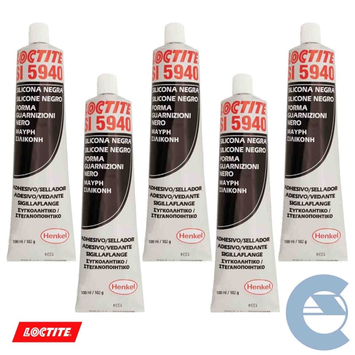 148980-large_default.jpg Loctite Si 5940 Silicone Guarnizioni Nero 5 Pezzi X 100 Ml Sigillante Multiuso