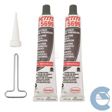 149148-large_default.jpg Loctite Si5699 Silicone Ossimico Grigio 2 Pezzi X 80ml Resiste Ad Acqua E Glicone