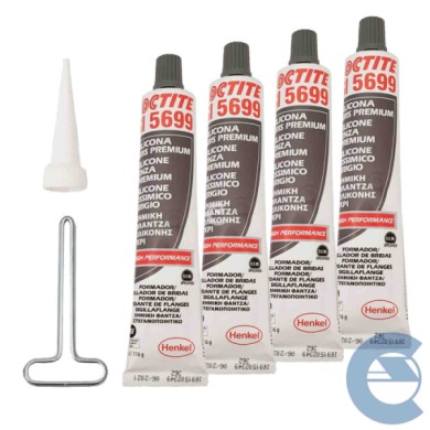 149148-large_default.jpg Loctite Si5699 Silicone Ossimico Grigio 4 Pezzi X 80ml Resiste Ad Acqua E Glicone