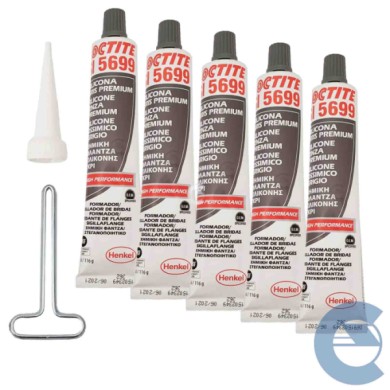 149148-large_default.jpg Loctite Si5699 Silicone Ossimico Grigio 5 Pezzi X 80ml Resiste Ad Acqua E Glicone