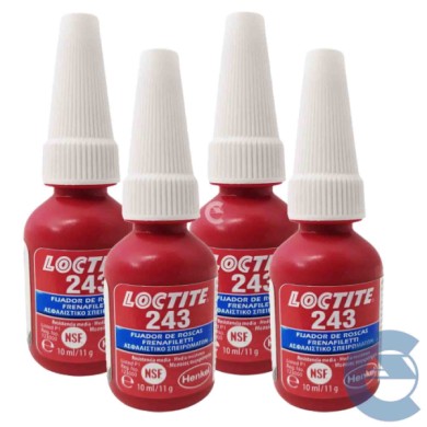 Loctite 243 Frenafiletti 4 Pezzi X 10ml Bloccante Assemblaggi A Media Resistenza
