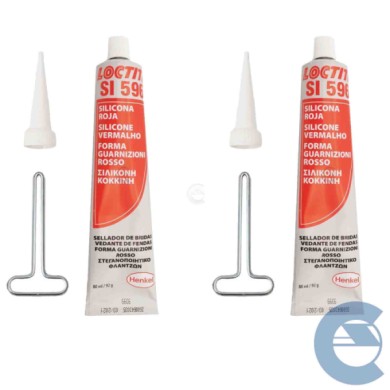 149143-large_default.jpg Loctite Si596 Silicone Forma Guarnizioni Rosso 2 Pezzi X 80ml Resiste Ai Liquidi