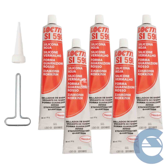 149143-large_default.jpg Loctite Si596 Silicone Forma Guarnizioni Rosso 5 Pezzi X 80ml Resiste Ai Liquidi