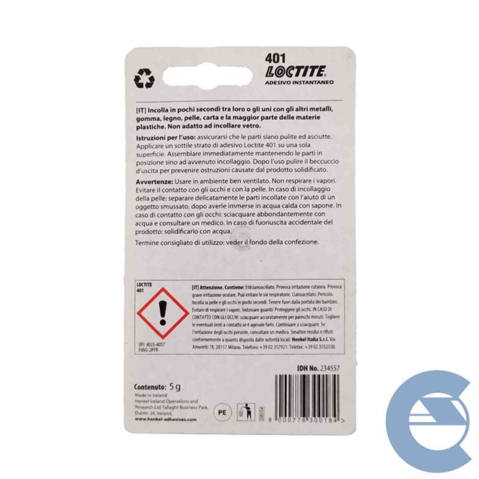 148882-large_default.jpg Loctite 401 Adesivo Istantaneo Utilizzo Universale 5g Multimateriale