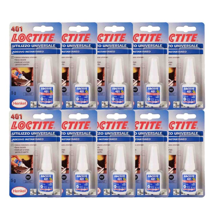 148882-large_default.jpg Loctite 401 Adesivo Istantaneo Utilizzo Universale 10 Pezzi X 5g Multimateriale