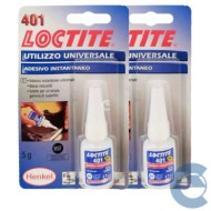 Loctite 401 Adesivo Istantaneo Utilizzo Universale 2 Pezzi X 5g Multimateriale