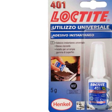 Loctite 401 Adesivo Istantaneo Utilizzo Universale 2 Pezzi X 5g Multimateriale