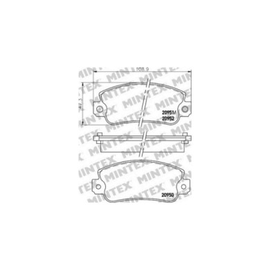 141024-large_default.jpg Pastiglie Freno Fiat Uno 60 1.1 1985 05-1989 08 Mintex