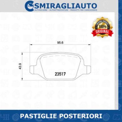 143832-large_default.jpg Pastiglie Freno Alfa Romeo 147 Posteriore Mintex 23517