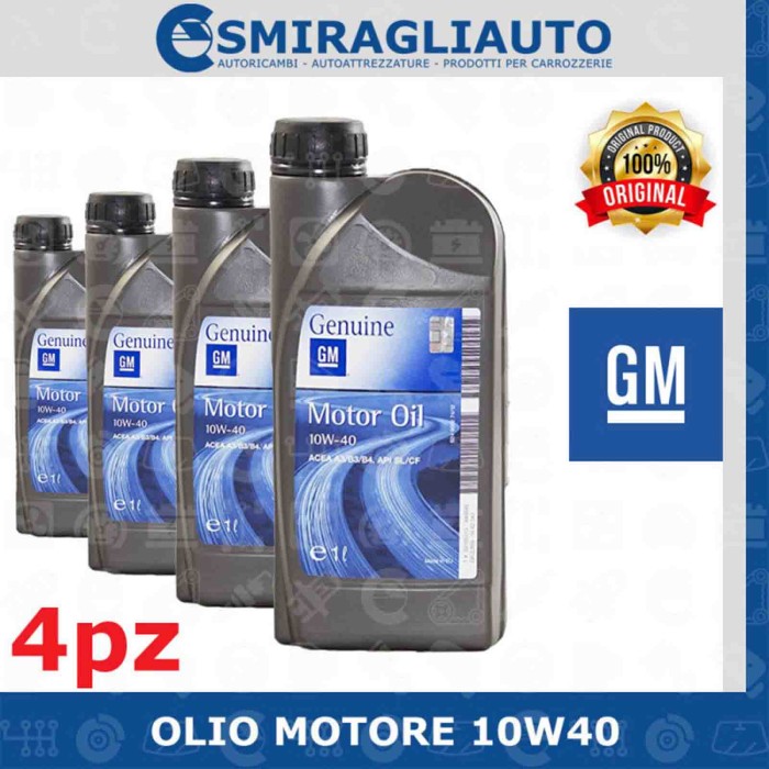 144046-large_default.jpg Olio Motore Opel 10w40 Genuine Gm Originale Benzina E Diesel 4 Litri