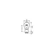 Osram lampada 12v 21.5w p21 2filame