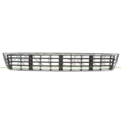 AD0202120_1.JPG Griglia Centrale Paraurti Nera Con Modanatura Cromata Per Audi A4 (b6) Dal 2000 Al 2004