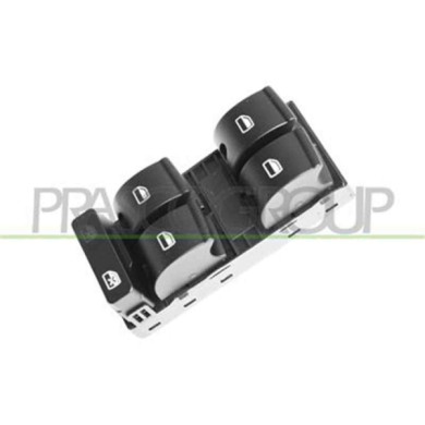 AD020WS04_1.JPG Pulsantiera Nera Per Audi A4 (b6) Dal 2000 Al 2004