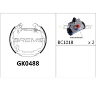 GK0488.JPG Kit Ganasce Freno Posteriore Citro-n C1 Ii Peugeot 108 Toyota Aygo Gk0488 Bremsi