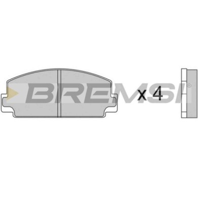 BP2077.JPG Kit Pastiglie Freno Anteriore Toyota Corona Bp2077 04491-14020 S.f. Akebono Bremsi