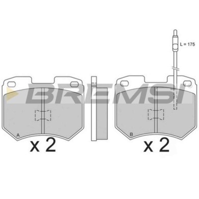 BP2141.JPG Kit Pastiglie Freno Anteriore Audi 100 100 Avant 100 Coupú Bp2141 431698151a Con Contatto Segnalazione Usura S.f. Ate