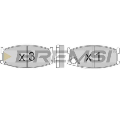 BP2152.JPG Kit Pastiglie Freno Anteriore Mazda 626 I Bp2152 8173-49-280 S.f. Sumitomo Bremsi