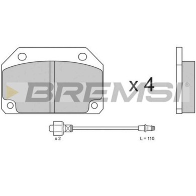 BP2154.JPG Kit Pastiglie Freno Anteriore Talbot Horizon Rancho Bp2154 17542800 Con Contatto Segnalazione Usura S.f. Bendix Brems